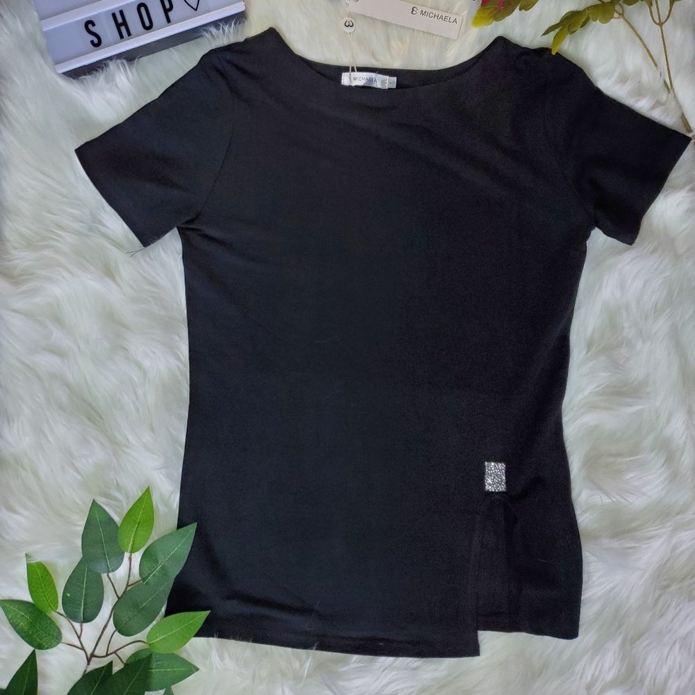 Michaela Black Blouse, NWT, Size Large
